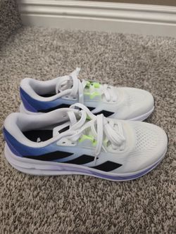 Adidas Running Sneakers White Blue Neon