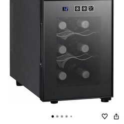 Koolatron 6 Bottle Wine Fridge with Glass Door Digital Temp Control