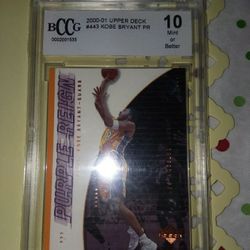 01-02 Kobe Bryant Upper Deck BCCG Graded 10 Perfect Mjnt
