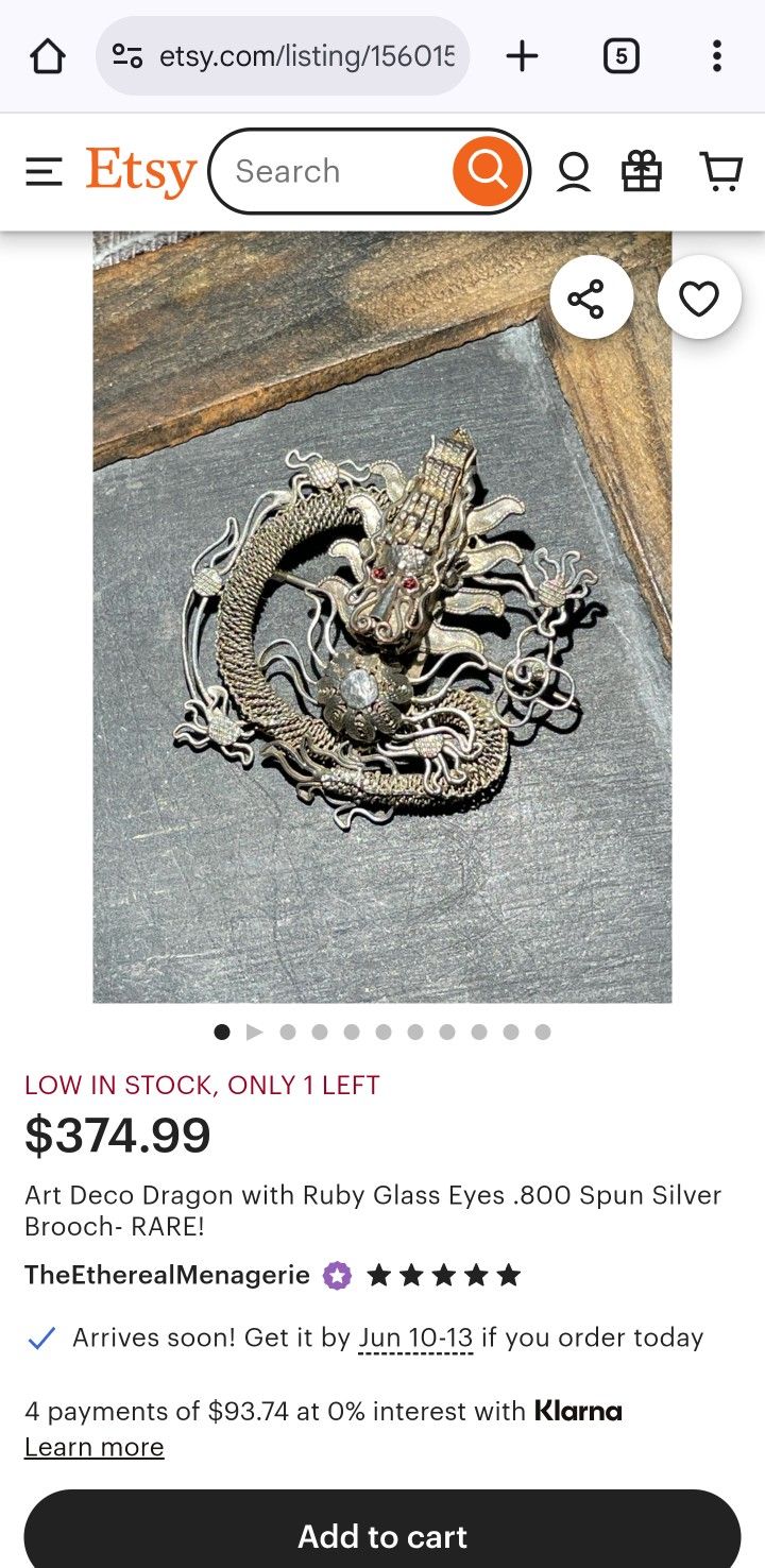 Silver Filigree Brooch