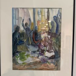Professionally Framed and Matted Watercolor by June McCollum 