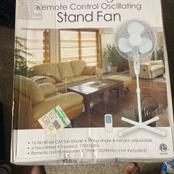 Rite Aid Home Design Remote Control Oscillating Stand Fan
