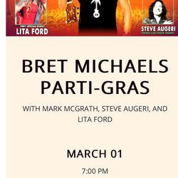 Bret Michaels - 2 Tickets 