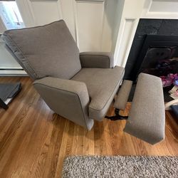 Heathered Gray Recliner Chair