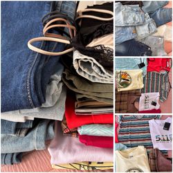 Huge 40pc Woman Junior Clothes Lot Western Boot Barn Ariat Levi’s Size S/m 27 (4-6) New 