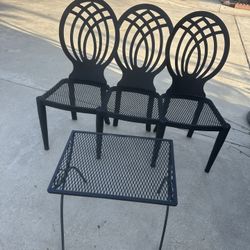 Beautiful And Heavy Bench Including Table