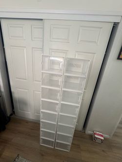 Clear shoe boxes