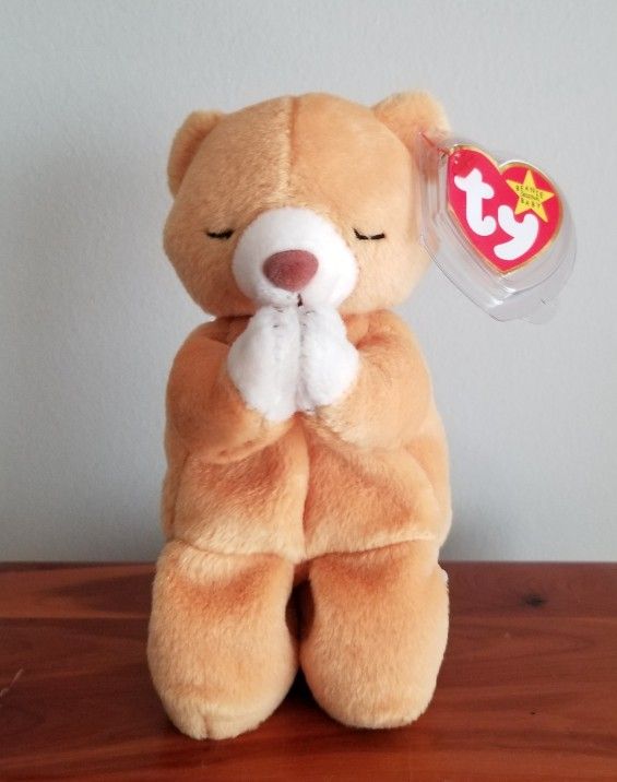 Hope Ty Praying Bear Beanie Baby W/Errors 