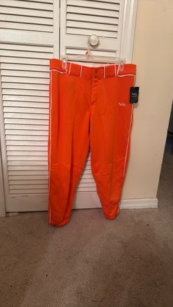 2 Boombah Orange Baseball Pants with White Piping