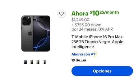Iphone 16 pro max 256g unlocked