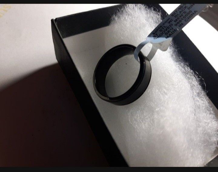 Black Ion-Plated Stainless Steel Wedding Band - Men