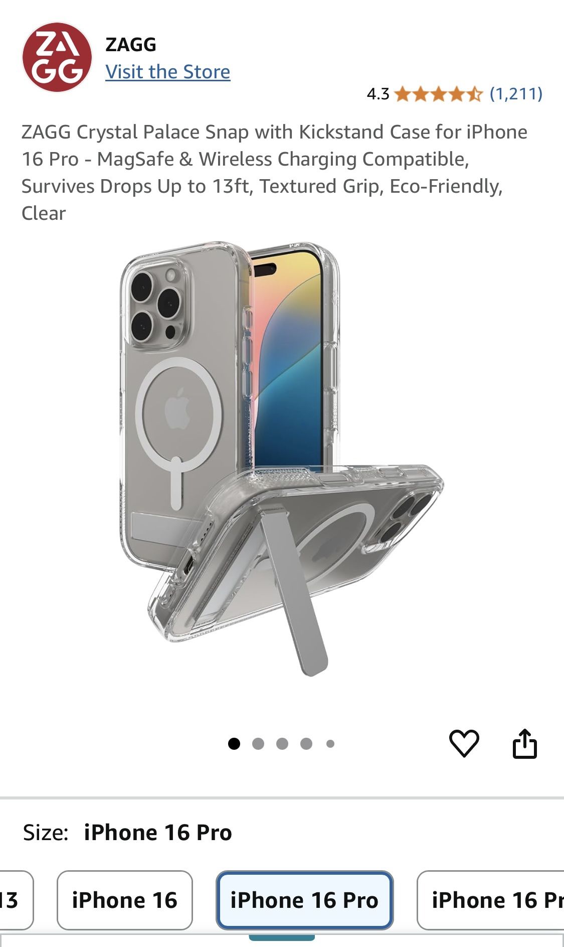 iPhone 16 Pro Case - MagSafe & Kickstand (NEW)