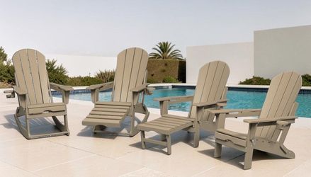Poly Wood Rocking Adirondack Chair