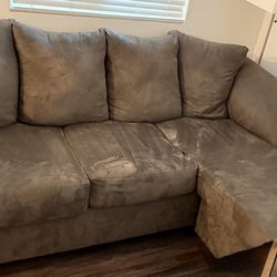 Sofa + 4x Bar Stools + 2x End Tables $350