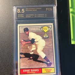 Ernie Banks Rookie Star Series Card- Graded