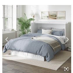 Nantucket Murphy Bed Chest with Mattress, Storage Drawer & Built-In Charger