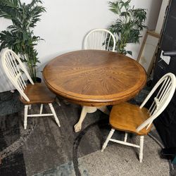 Farmhouse Dining Table & Chairs Set Dinette