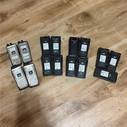 Motorola CP200 4x Radios W/ 11 Batteries