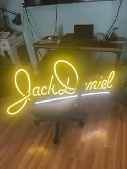 Jack Daniel’s Sign Light Up Bar Men Cave Design 