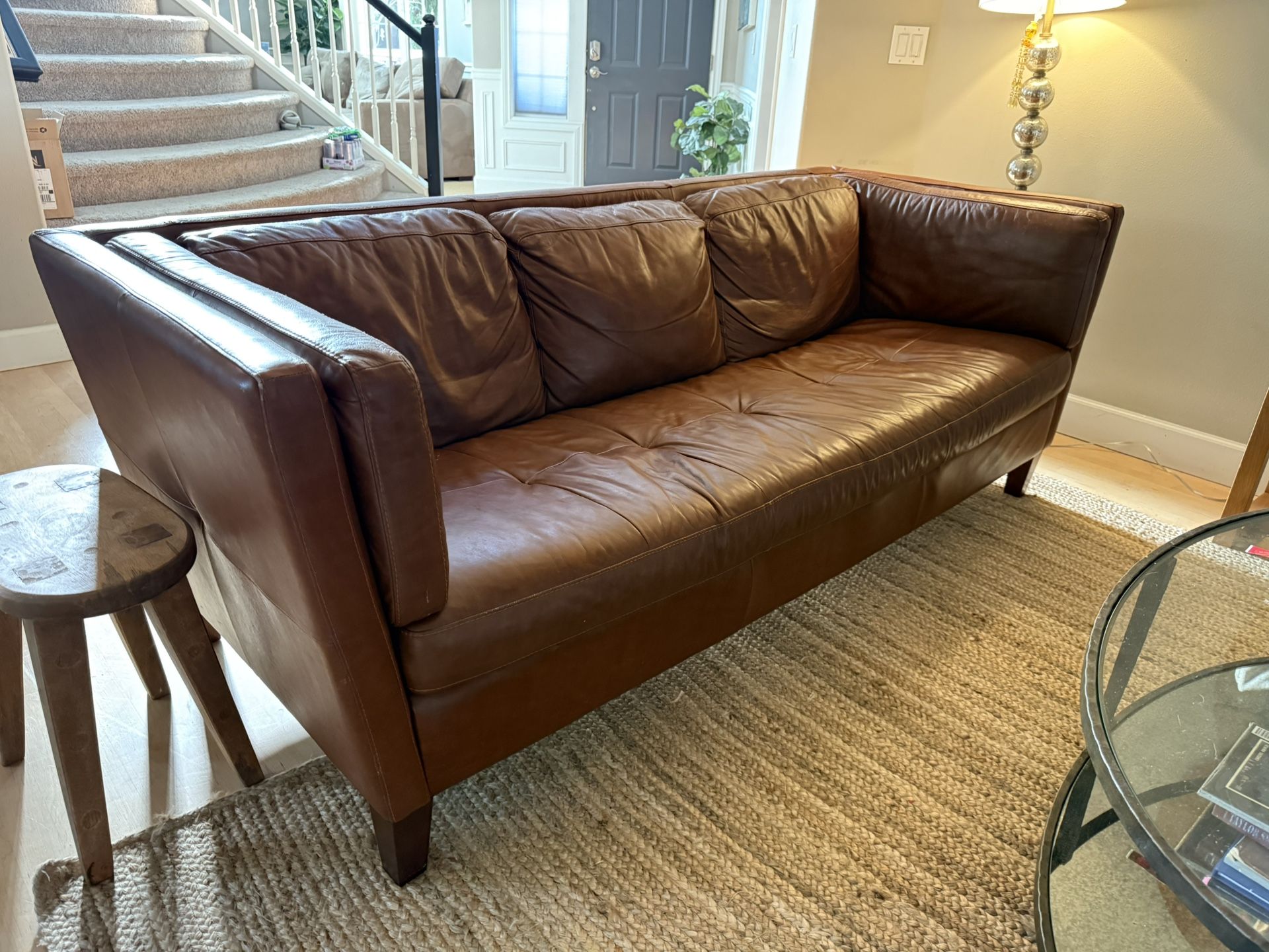 Beautiful Cognac Leather Sofa