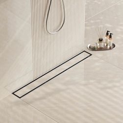 40-Inch Linear Shower Drain With Tile Insert Grate, Professional Brushed 304 Stainless Steel Rectangle Shower Floor Drain Manufacturer,Floor Shower Dr
