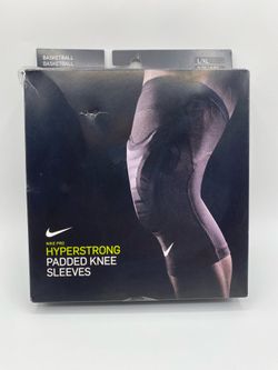 Nike Pro Hyperstrong Padded Knee Basketball Sleeves Black Pair L/XL Compression