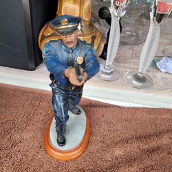 Vanmark Blue Hat of Bravery 9" Tall "Freeze"  Police Figurine figure 1999