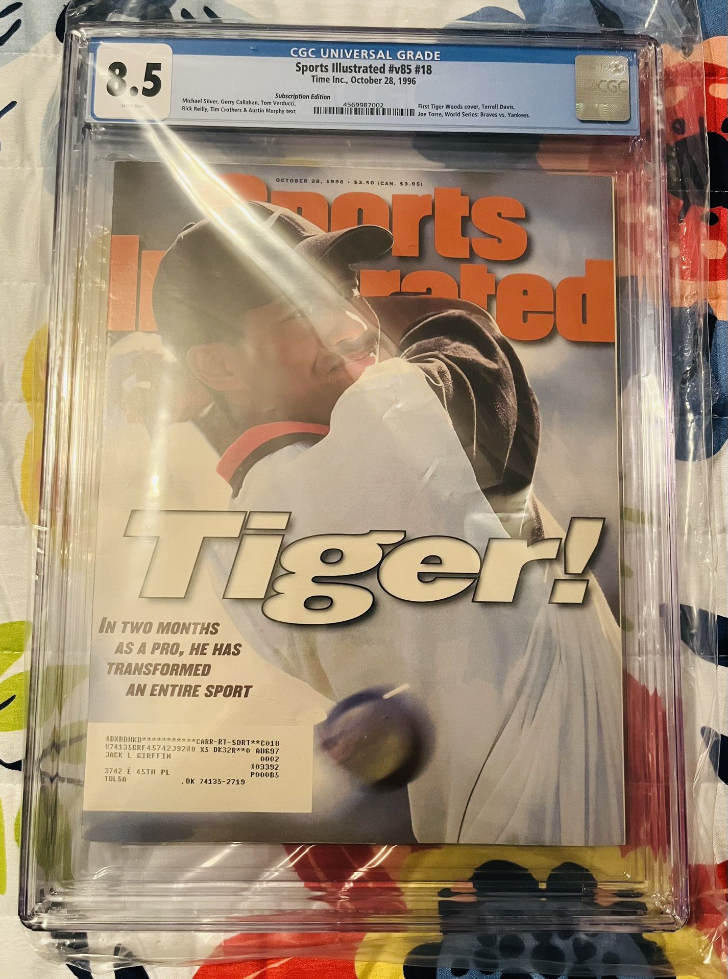 8.5 Graded Tiger Woods Magazine ( 1st Cover )