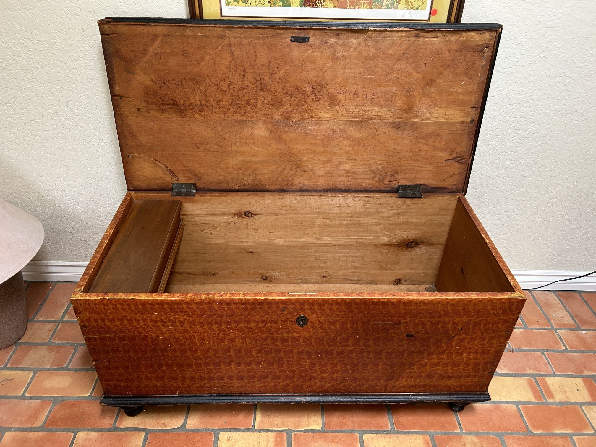 Grain Painted Early 1800’s Trunk