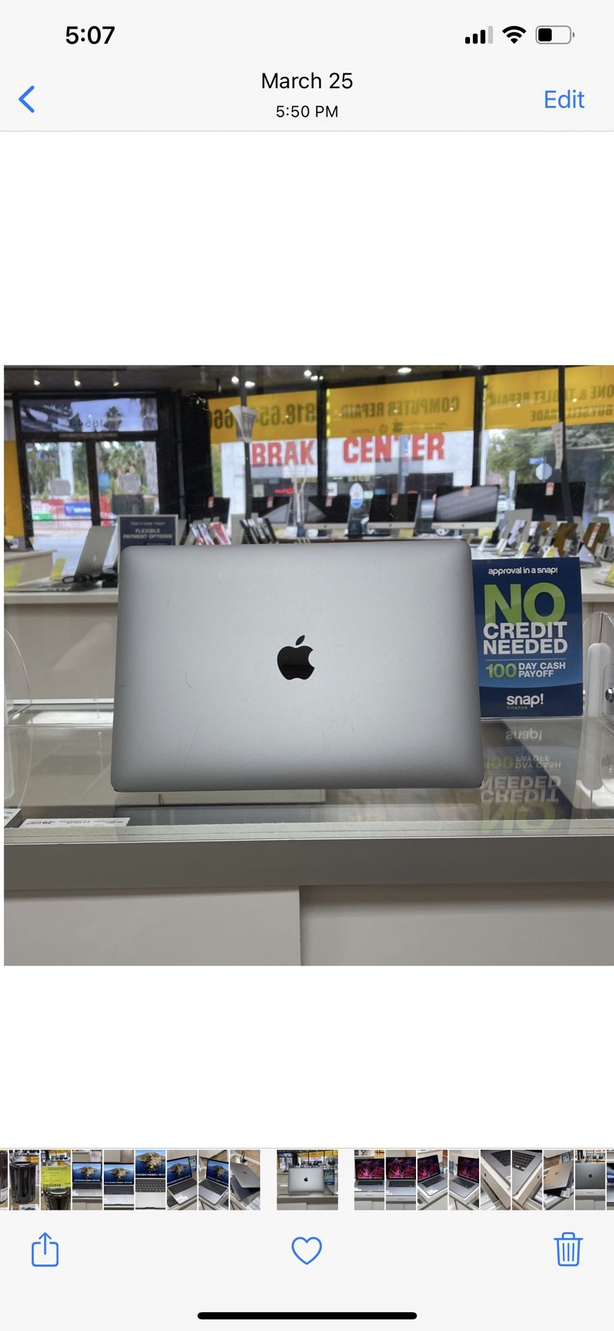 13" Macbook pro Touchbar- 3.1Ghz Intel Core i5- 500GB SSD- 16GB RAM