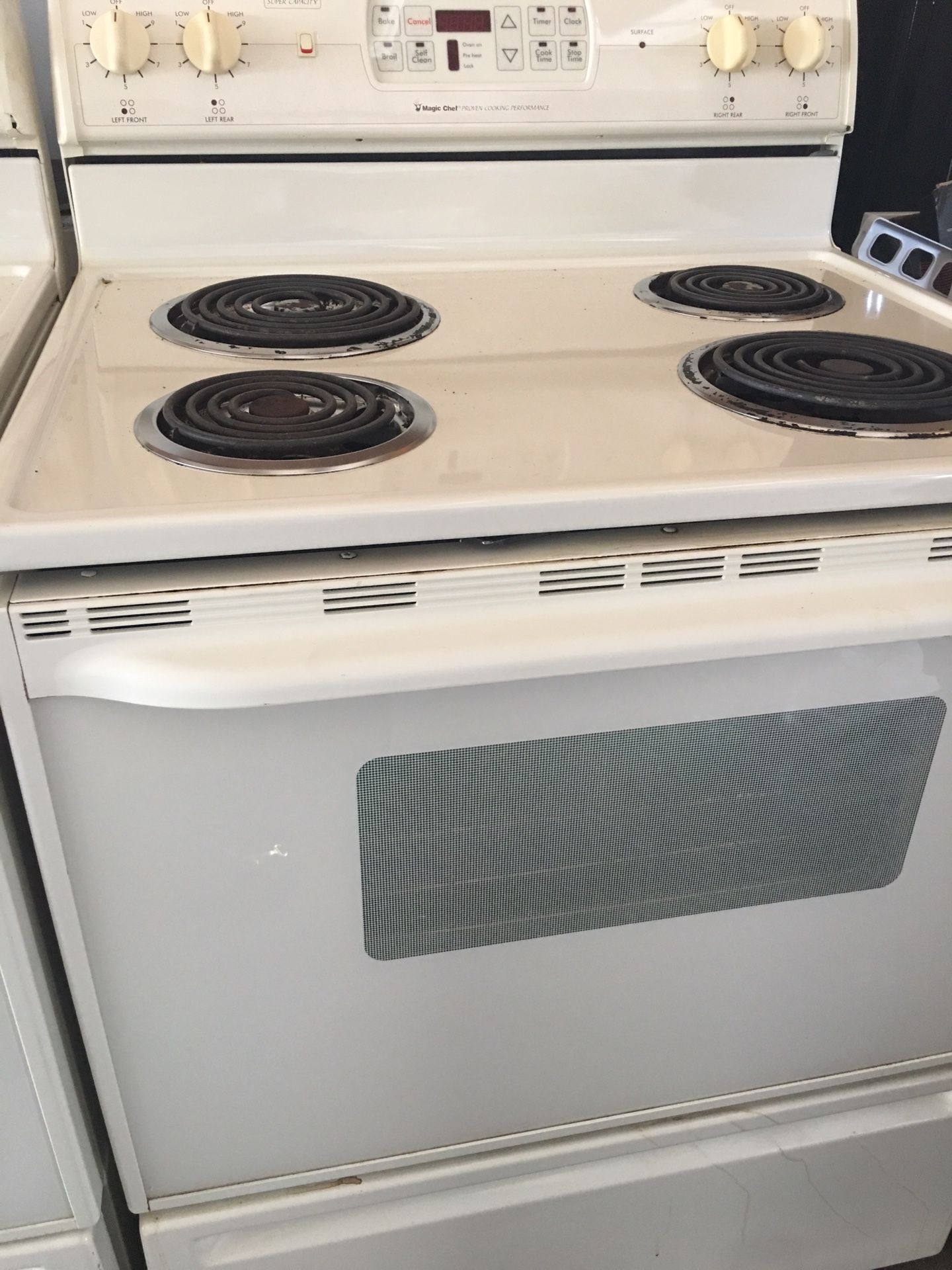 Magic chef coil top stove