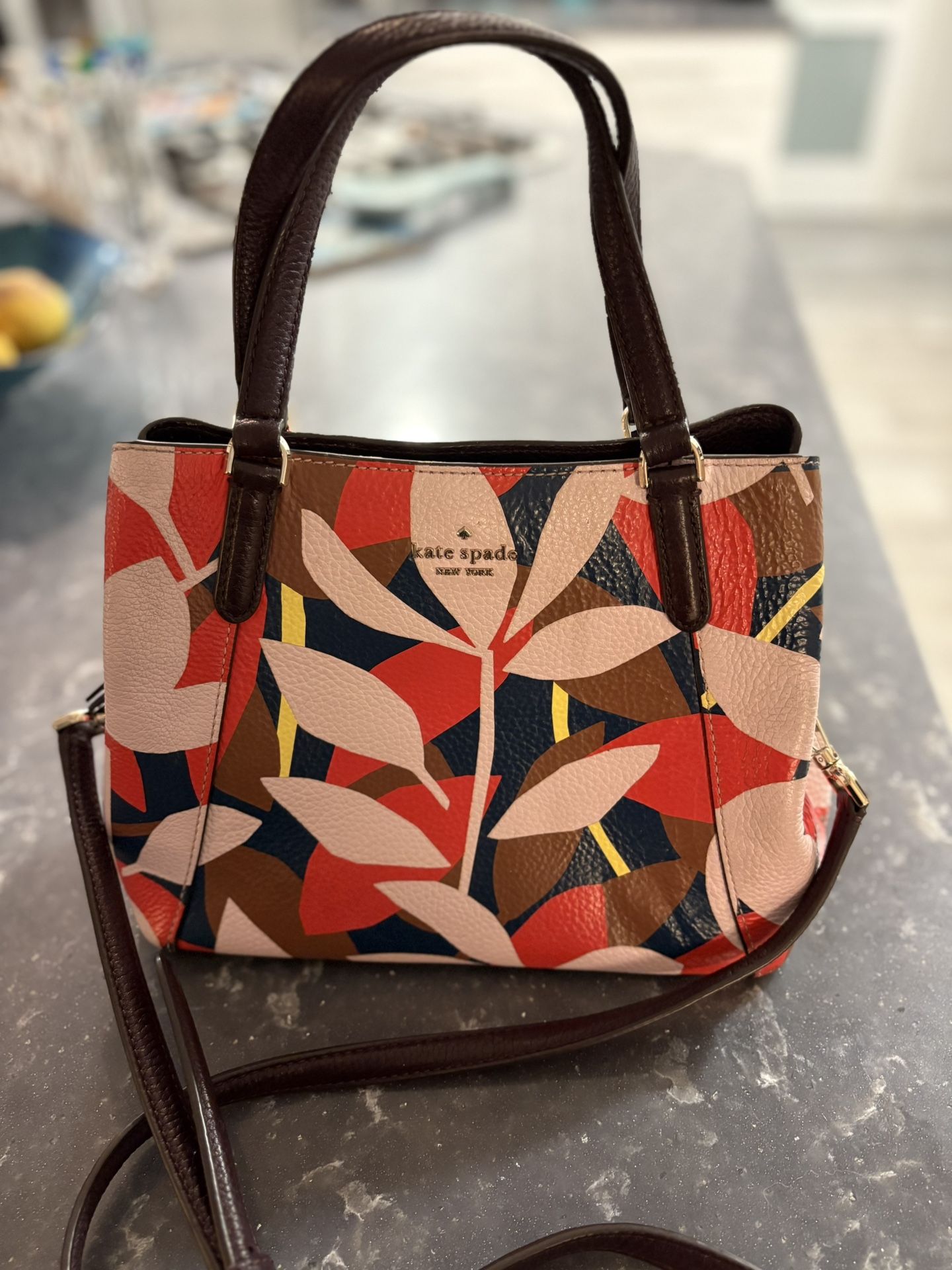 Kate Spade Floral print Purse with matching Wallet