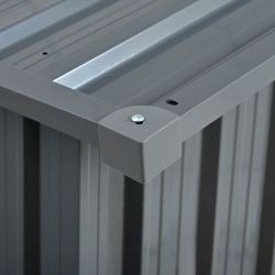 Metal Storage Shed with Double Doors, Heavy-Duty Galvanized Steel Outdoor Garden Shed for Tools, Lawn Equipment, and Yard Storage (72.8Hx68.9Dx87.8W)