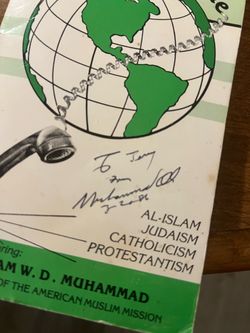 Religion on the Line Book by Imam W. D. Muhammad Signed by Muhammad Ali