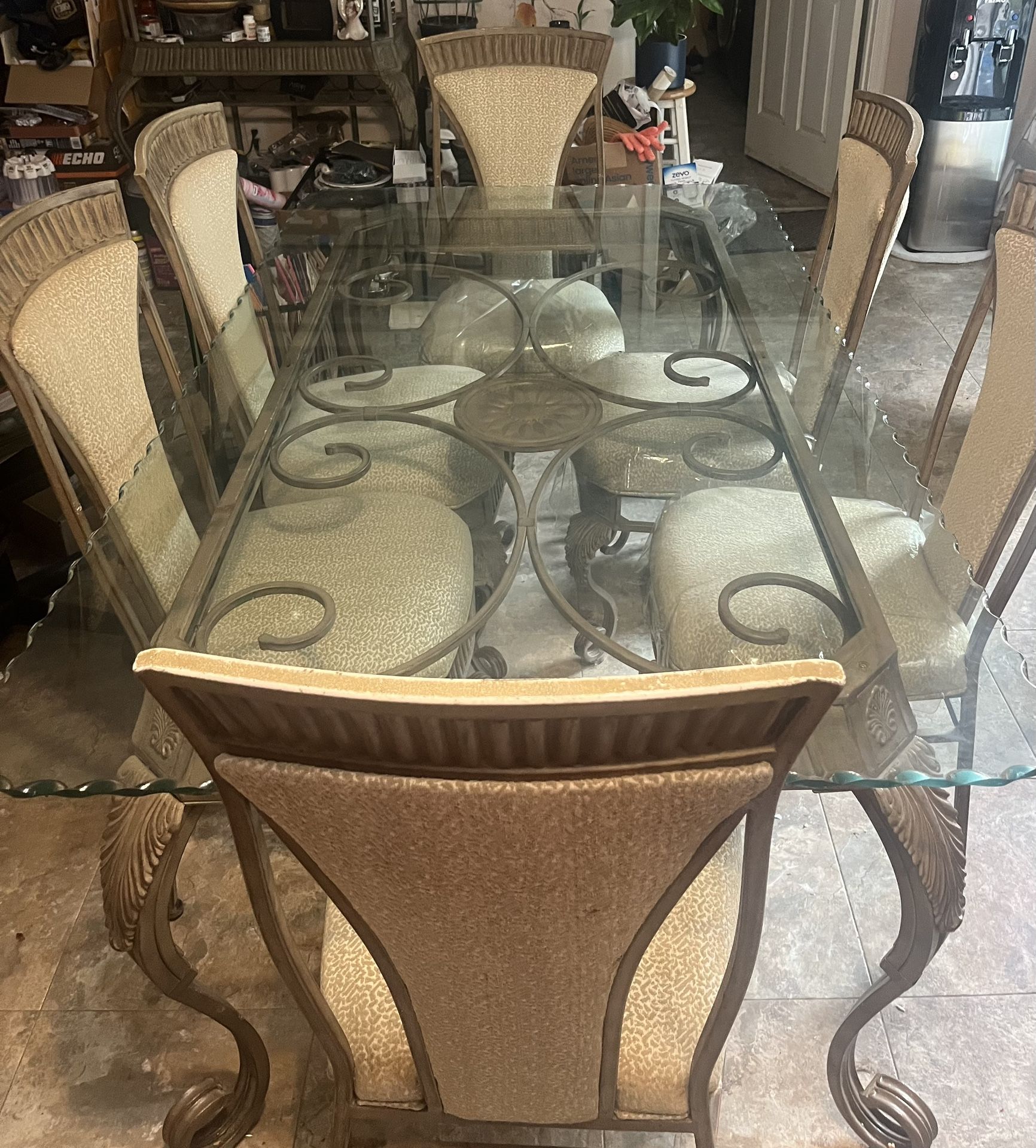 Glass Dining Room Table Set