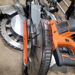 RIDGID 15 Amp Corded 12 in. Dual Bevel Sliding Miter Saw with 70 Deg. Miter Capacity and LED Cut Line Indicator