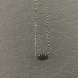 Kendra Scott Dark Purple Pendant Necklace 