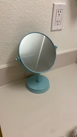Vintage Blue Makeup Mirror