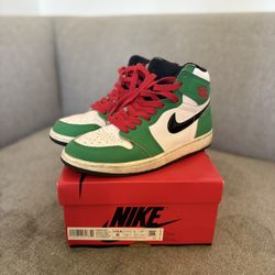 Size 6W / 5.5M - Air Jordan 1 Retro OG High Lucky Green - USED
