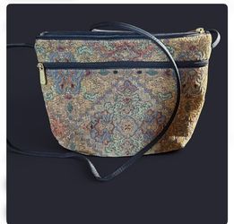 Darryl K Tapestry Shoulder Bag Made in USA Beverly Hills