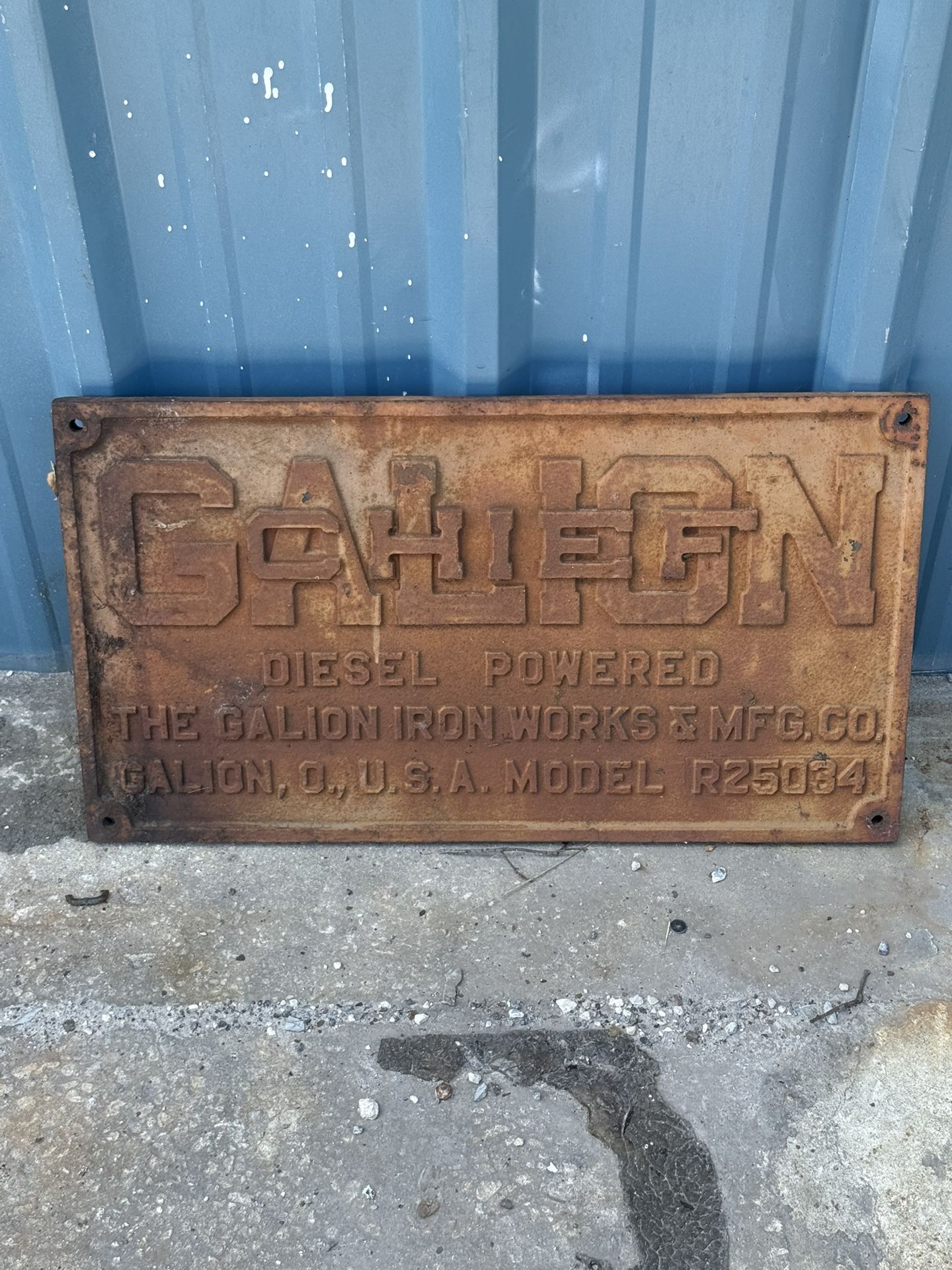 Chief Galion Iron Sign