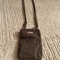 Baggallini Crossbody Travel Bag Gray Nylon Lightweight Organizer
