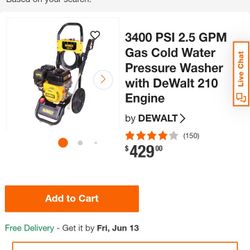 DeWalt Pressure Washer