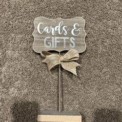 Gift and Cards Wedding Sign 