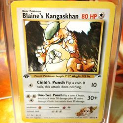 Pokemon Card Blaine’s Kangaskhan 1st Edition Limited Edition 