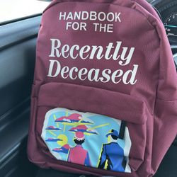 NEW Beetlejuice Handbook For The Recently Deceased Backpack 