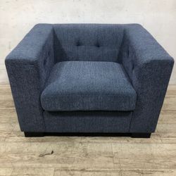 Chic Home Design Limoges Modern Blue Chenille Club Chair