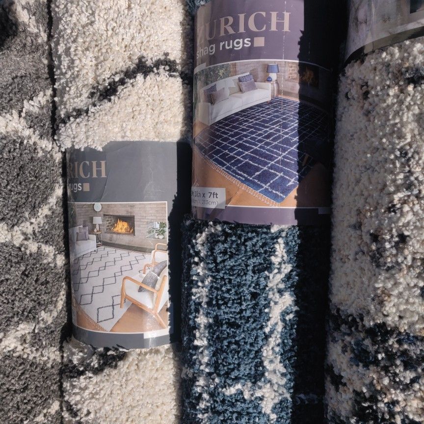 Thomasville, Zurich Shag Rugs (5 x 7) Extra Plush, Good Quality, Made in Turkey
