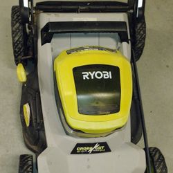 Ryobi 40 Volt Lawn Mower With Battery And Charger