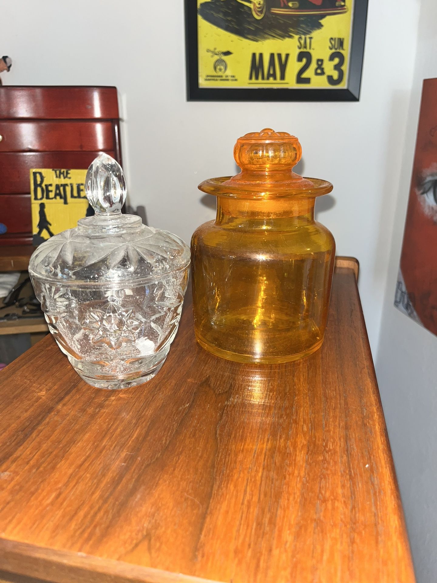 Vintage Glass Candy Jar